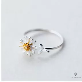Bague ajustable marguerite