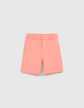 Bermuda orange molleton techfleece garçon