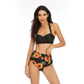 Bikini Vintage  Noir Tournesol