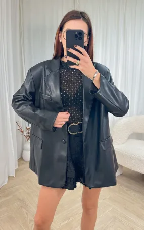 Blazer simili MARJOLAINE - noir 