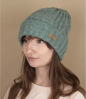 bonnet revers femme vert - Farrah Beanie dark celadon Barts : Headict