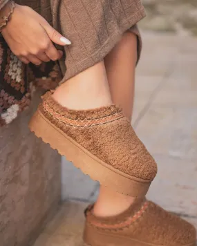 Bottines femme camel fourrées - Adélie