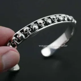 Bracelet têtes de mort en argent