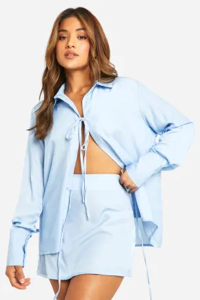 chambray mini skirt for women