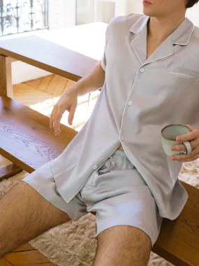 CLASSIQUE Short de pyjama homme en soie  gris 19 mommes