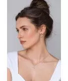 Collier doré à l'or fin Louise - Rouge