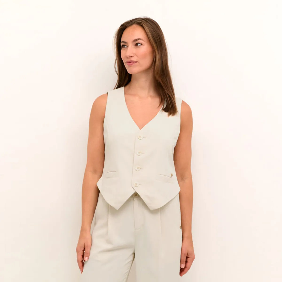 Cream Gilet Bencon - ÉTÉ 2024