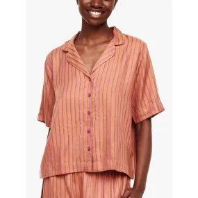 Haut de pyjama - Chemise à manches courtes - Orange Femilet  - ANNA en viscose | 3 Suisses
