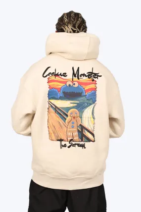 HOODIE SCREAM MONSTER - BEIGE