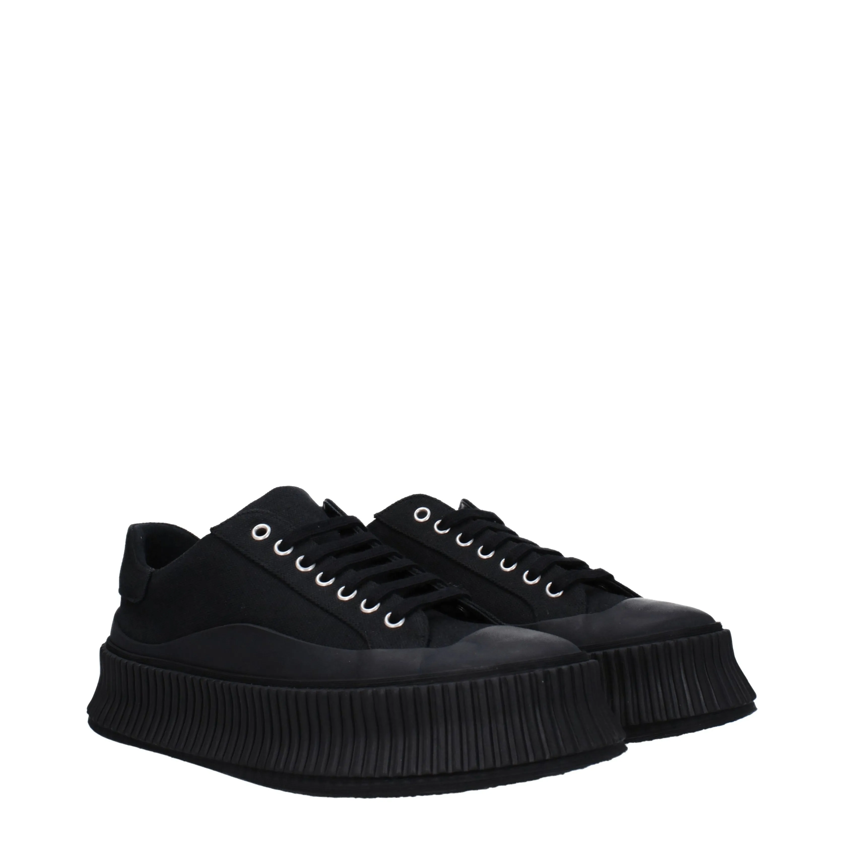 Jil sander baskets hommes tissu noir