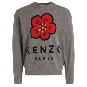 Kenzo Pull Boke Flower gris 