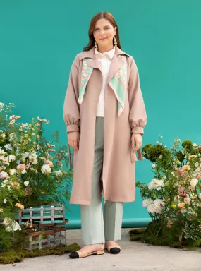 Latte - Plus Size Trench coat