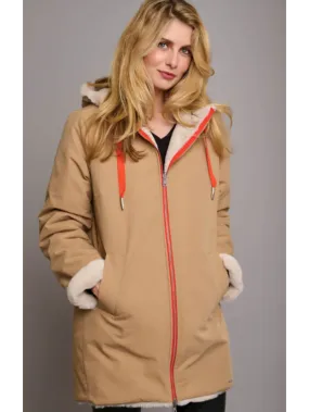 Manteau réversible à capuche Rino & Pelle