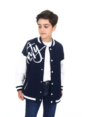 Navy Blue - Boys` Cardigan