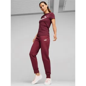 Pantalon de survêtement essential bordeaux femme - Puma | wimod