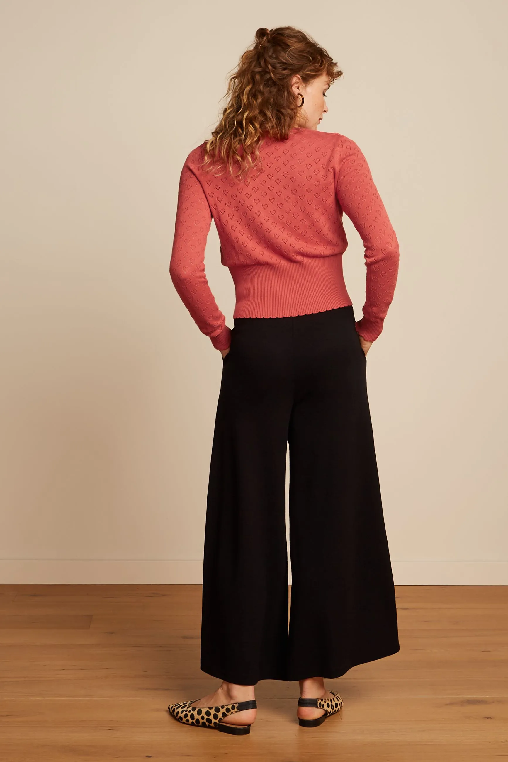 Pantalon Palazzo Court Milano Crepe - Noir