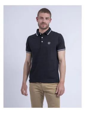 Polo manches courtes pur coton PILIAS - Noir