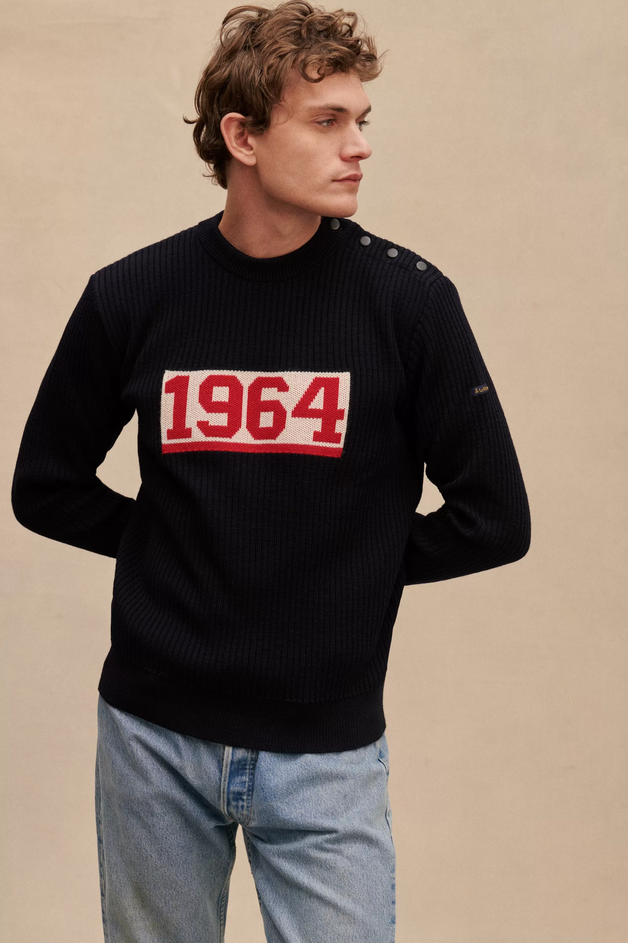 Pull 1964 bleu marine pour Homme