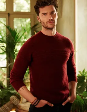 Pull brique maille mousseuse Homme
