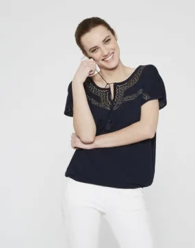 Pull brodé et pompons femme IKKS