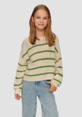 Pull-over rayé en maille