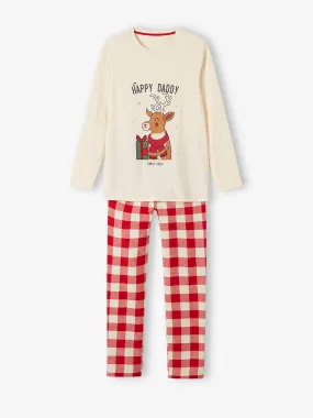 Pyjama de Noël homme capsule "Happy Family" écru - Vertbaudet