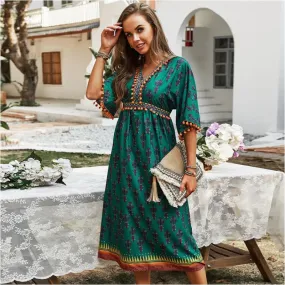 Robe bohème chic longue