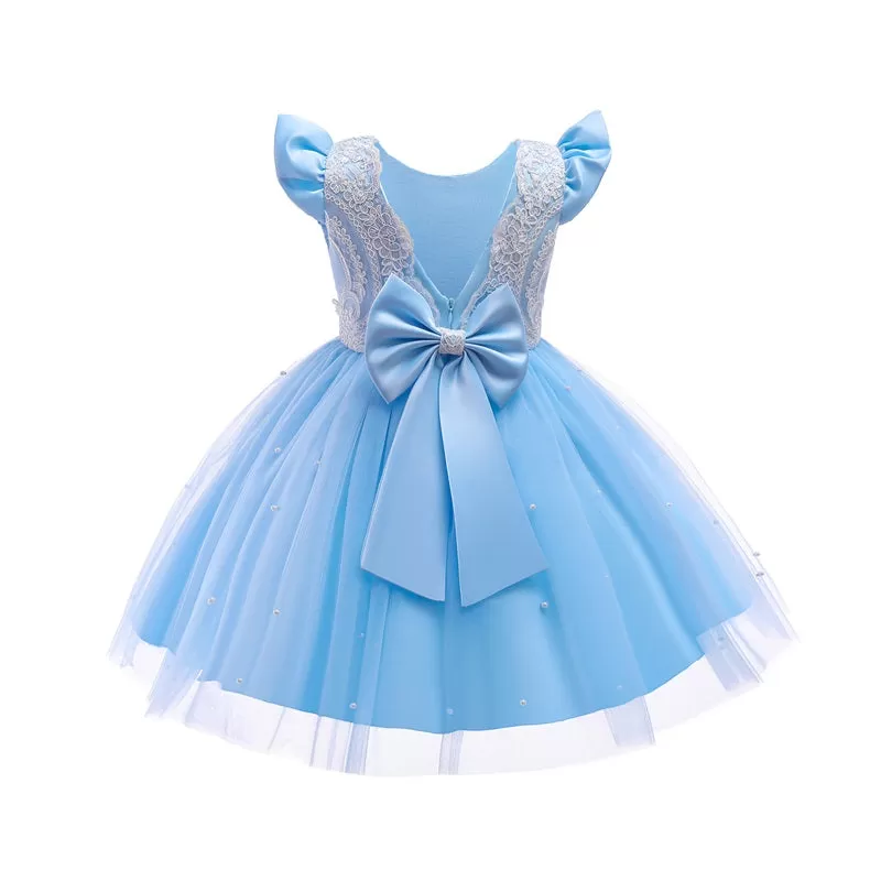 Robe Bébé Fille Cérémonie Bleu