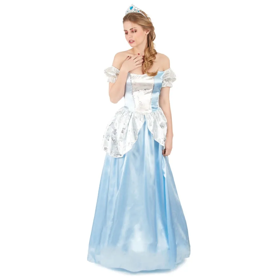 Robe de princesse bleue pour femme adulte