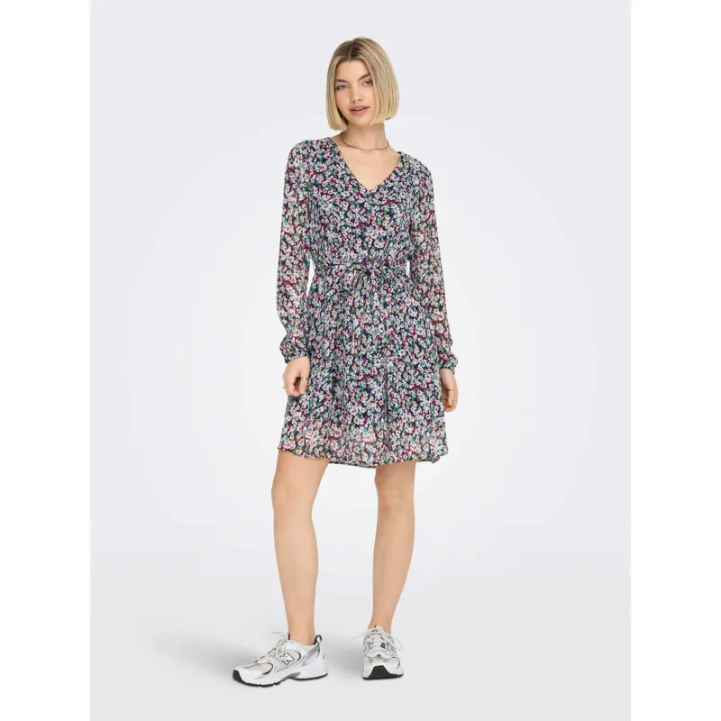 Robe onldanielle lurex motif floral femme multicolore - Only | wimod
