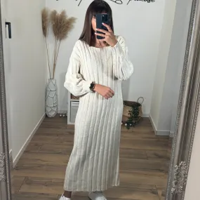 ROBE PULL BEIGE AGATHE