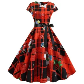Robe vintage Motif de Noël 50's