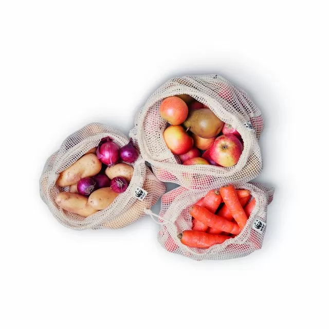 Set de 3 sacs à vrac en maille