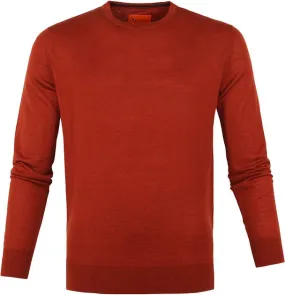 Suitable Pull Mérinos Col Rond Cognac 0066-76031 commander 