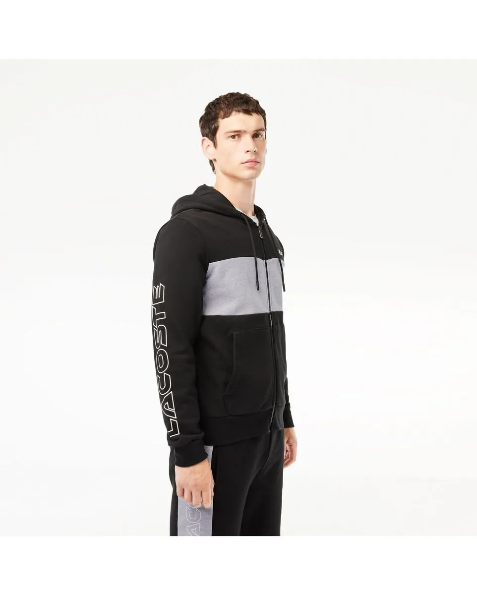 Sweat zip à capuche Homme Noir