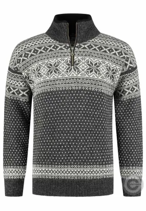 Sweater made of 100% pure new Norwegian wool, Grey