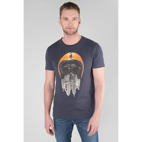Tee-shirt BACKI bleu en coton Le Temps des Cerises - T-shirt / Polo Homme sur MenCorner