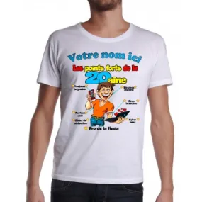 Tee Shirt Homme 20 ans à personnaliser