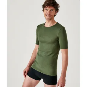 Tee Shirt Manches Courtes Kaki Thermolactyl  Damart - Maillot de corps Homme sur MenCorner