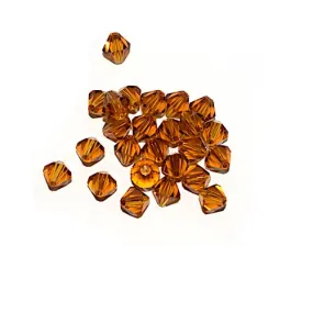 Toupie à facettes cristal 6x6 mm topaz x10